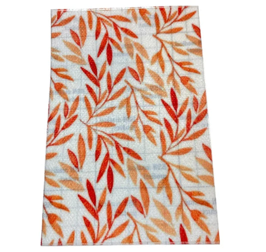 Sonde en plâtre, feuilles d'automne rouges.
