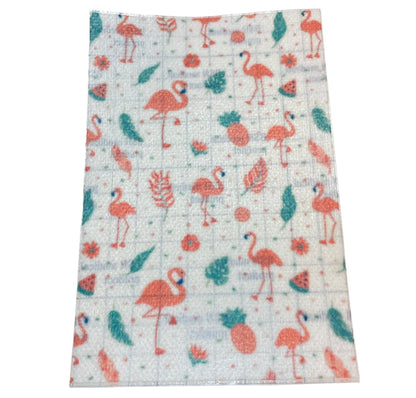Sonde en plâtre, flamants roses.
